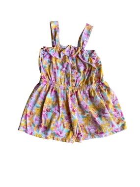 OshKosh B'gosh Yellow & Pink Floral Girls' Romper